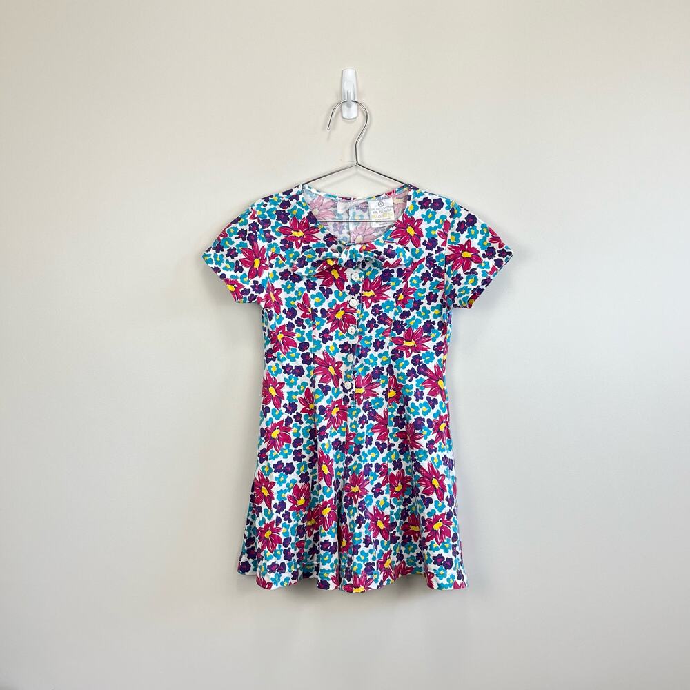 Vintage Eaton Girls Floral Romper 7/8